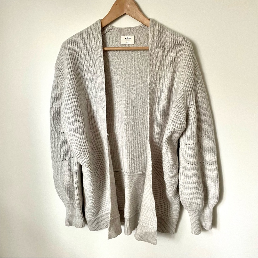 Aritzia Wilfred Chunky Knit Cardigan